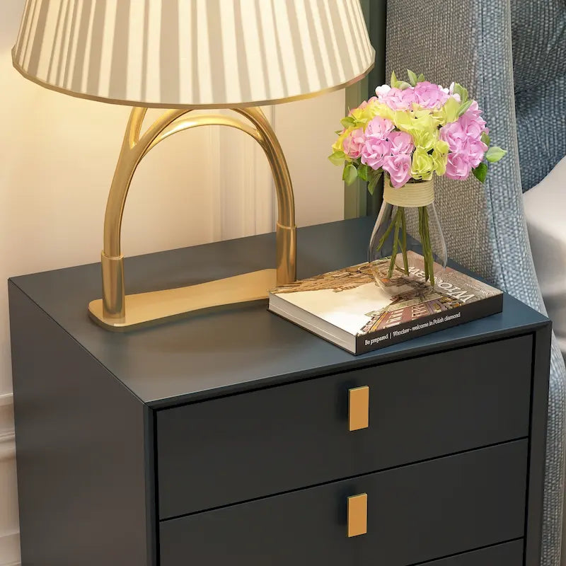 3-Drawer Mid-Century Modern Nightstand End Table