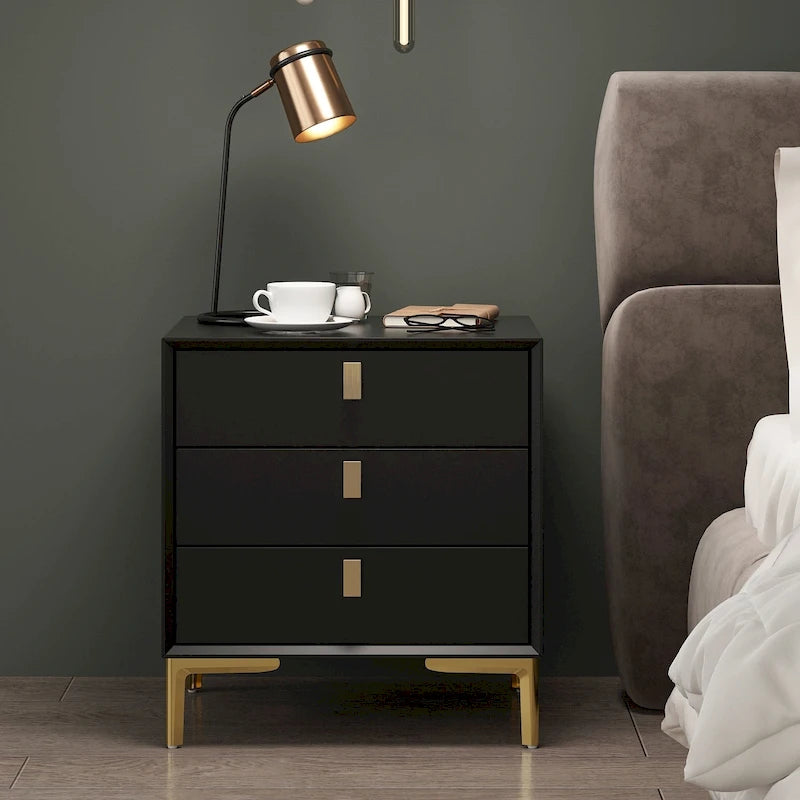 3-Drawer Mid-Century Modern Nightstand End Table