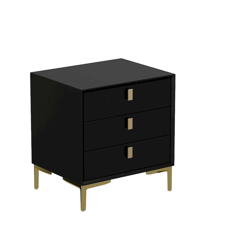 3-Drawer Mid-Century Modern Nightstand End Table