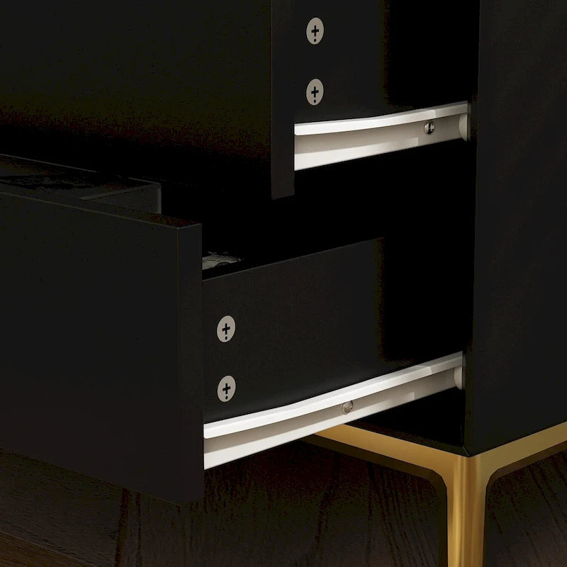 3-Drawer Mid-Century Modern Nightstand End Table