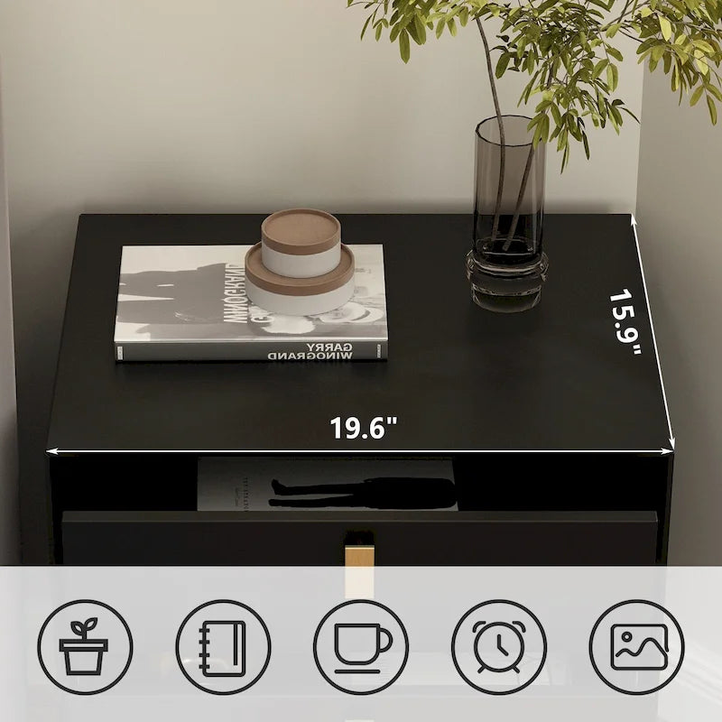3-Drawer Mid-Century Modern Nightstand End Table