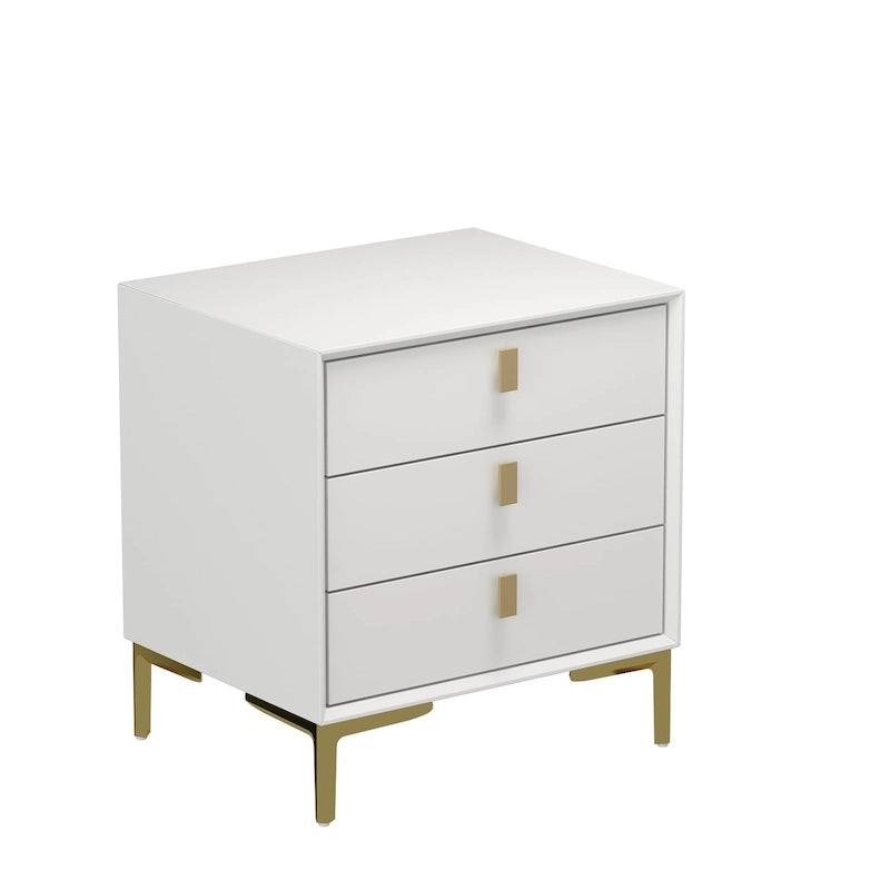 3-Drawer Mid-Century Modern Nightstand End Table