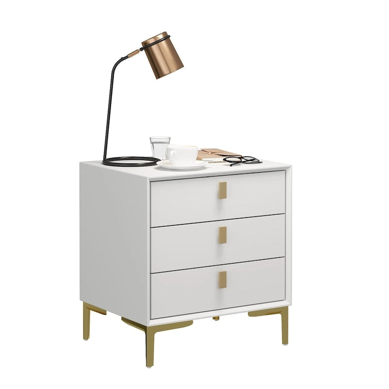 3-Drawer Mid-Century Modern Nightstand End Table