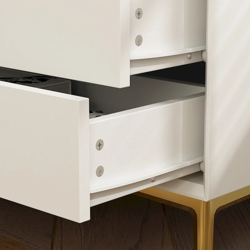 3-Drawer Mid-Century Modern Nightstand End Table