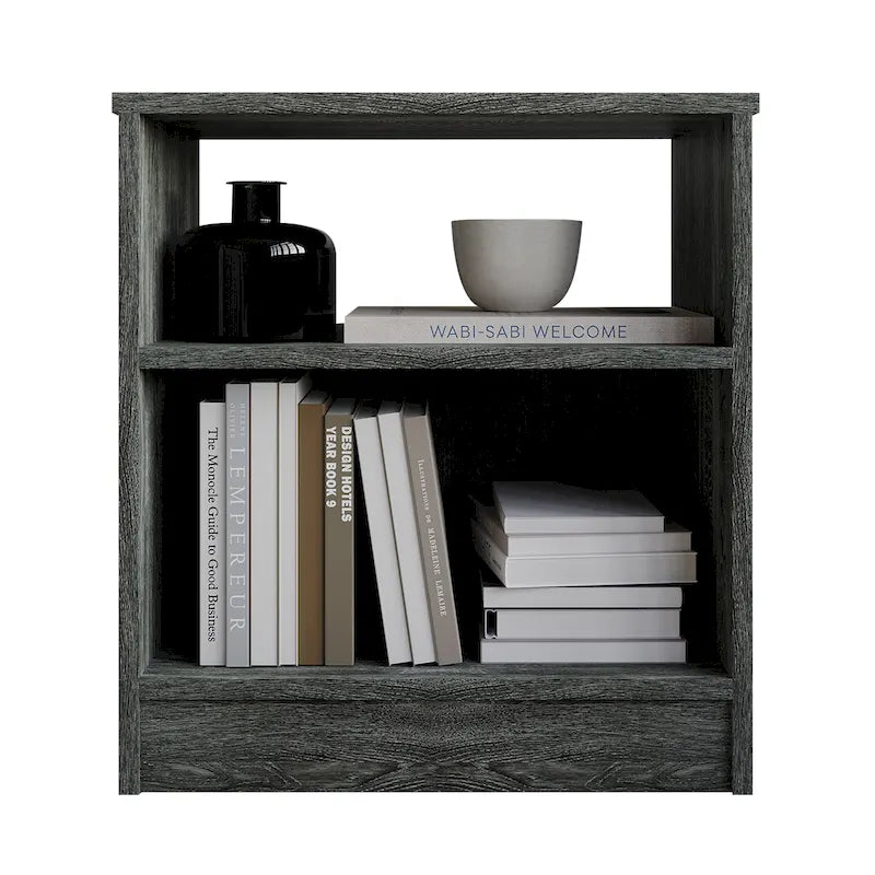 Classic Simple Modern Nightstand with Open Storage Shelves