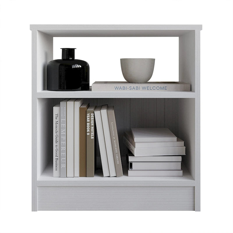 Classic Simple Modern Nightstand with Open Storage Shelves