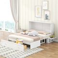 Queen Mobile Murphy Bed with Drawer and Side Shelves