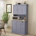 71-inch Farmhouse Buffet with Hutch, Kitchen Pantry Storage Cabinet