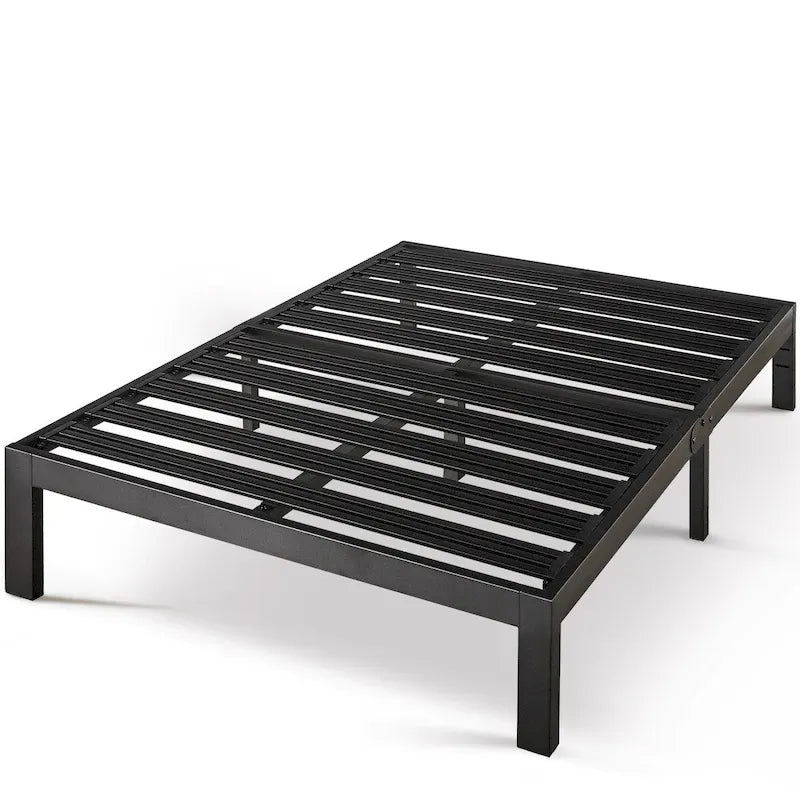 King Size Heavy Duty Steel Platform Bed Frame with Steel Slats