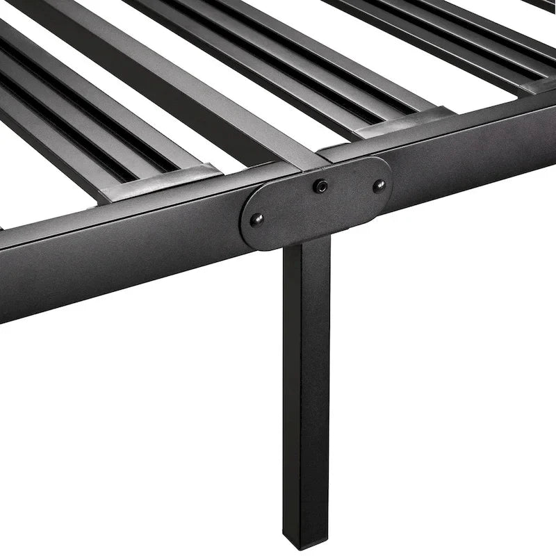 King Size Heavy Duty Steel Platform Bed Frame with Steel Slats