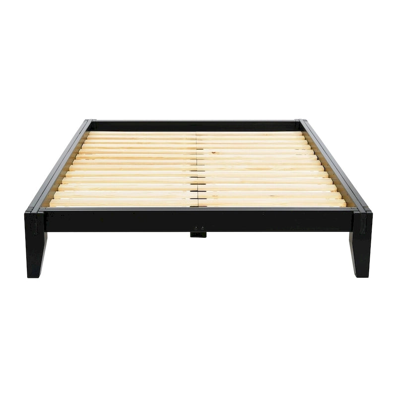 Solid Wood Platform Bed with Japanese Joinery