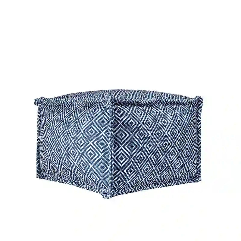 Aztec Print Indoor/Outdoor Ottoman Pouf