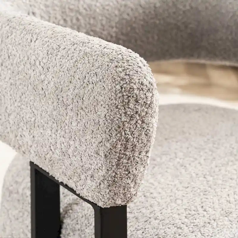 Modern Teddy Velvet Boucle Accent Chair, Padded Single Armchair