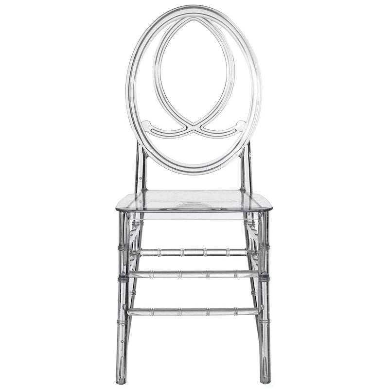 Clear Acrylic Stackable Dining Chair, Transparent Event and Wedding Chair