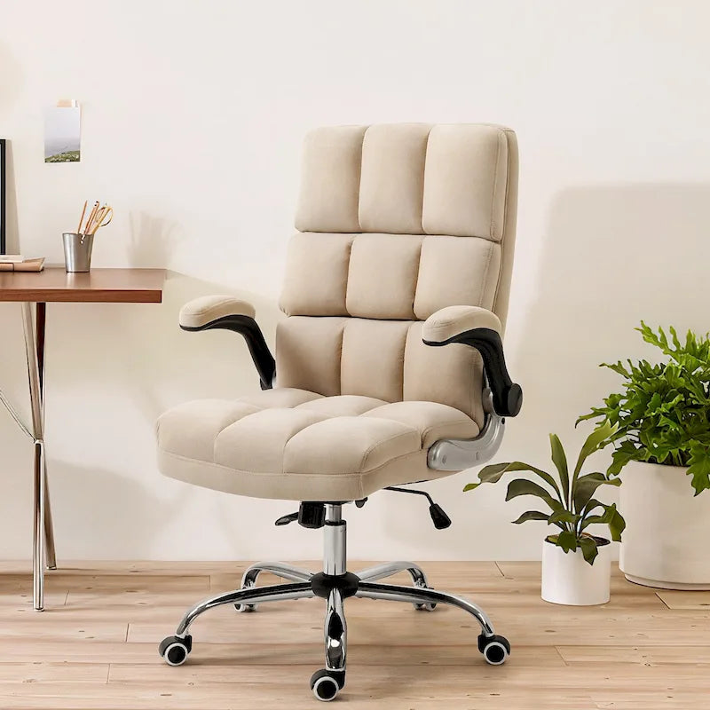 Velvet Executive Swivel Office Chair, Adjustable Computer Desk Chair