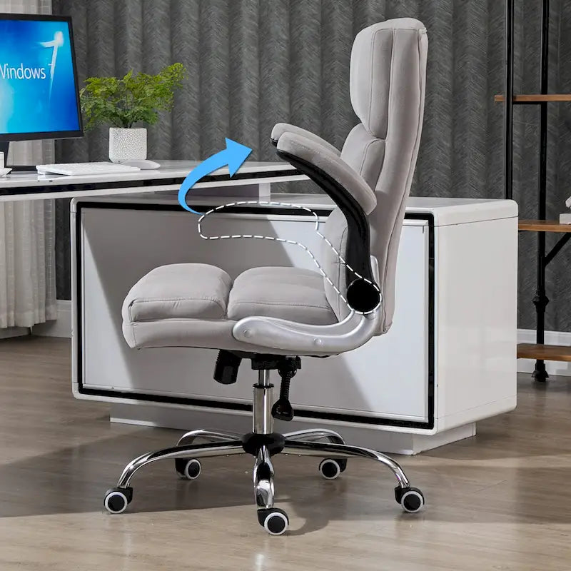 Velvet Executive Swivel Office Chair, Adjustable Computer Desk Chair