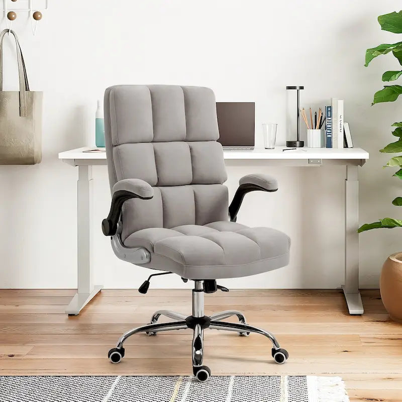 Velvet Executive Swivel Office Chair, Adjustable Computer Desk Chair