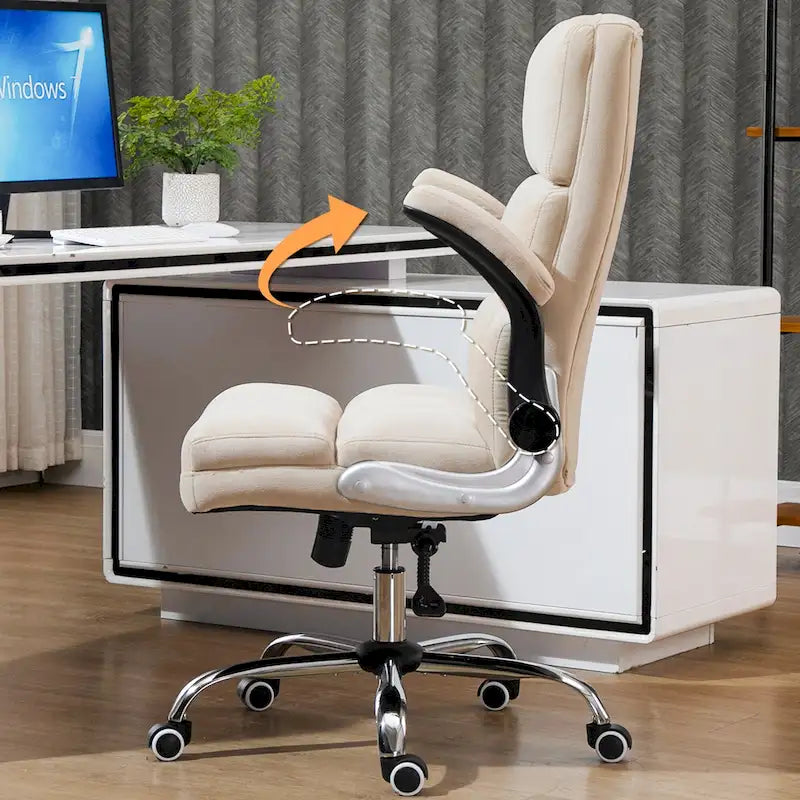 Velvet Executive Swivel Office Chair, Adjustable Computer Desk Chair
