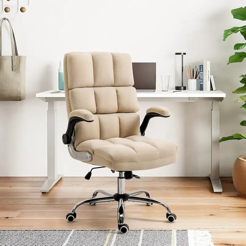 Velvet Executive Swivel Office Chair, Adjustable Computer Desk Chair