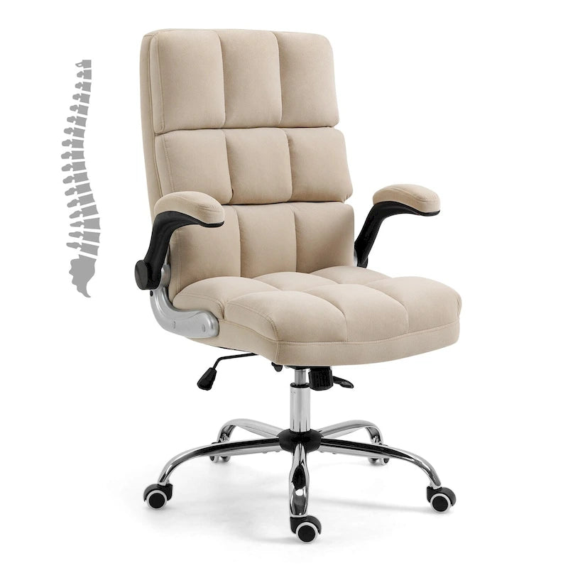 Velvet Executive Swivel Office Chair, Adjustable Computer Desk Chair