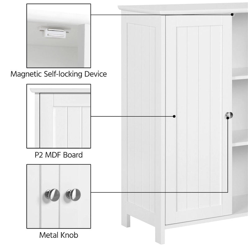 Floor Cabinet with 2 Doors and 2 Adjustable Shelves