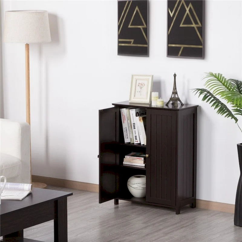 Floor Cabinet with 2 Doors and 2 Adjustable Shelves