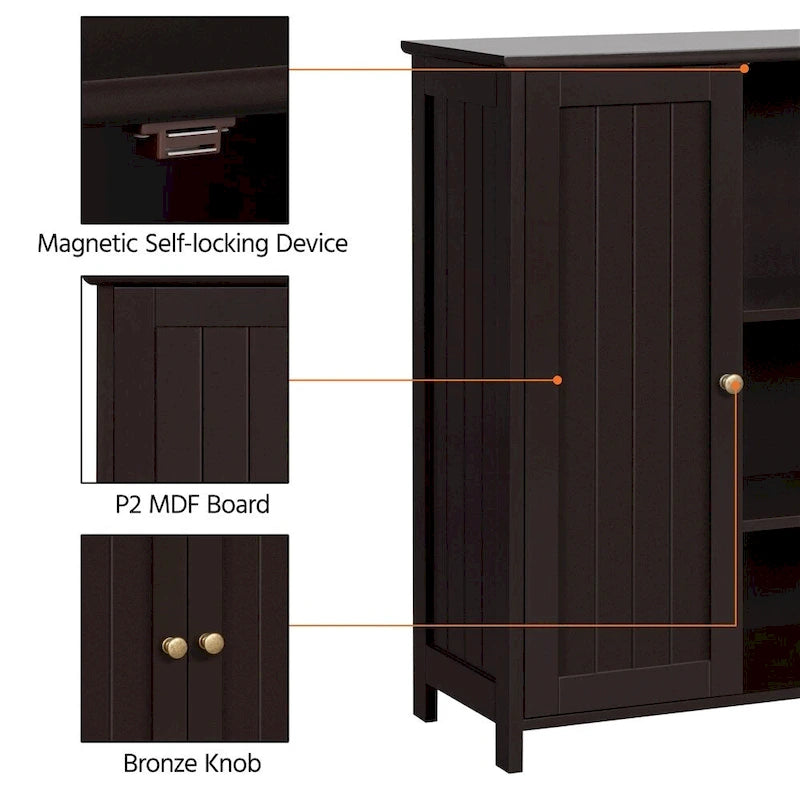 Floor Cabinet with 2 Doors and 2 Adjustable Shelves