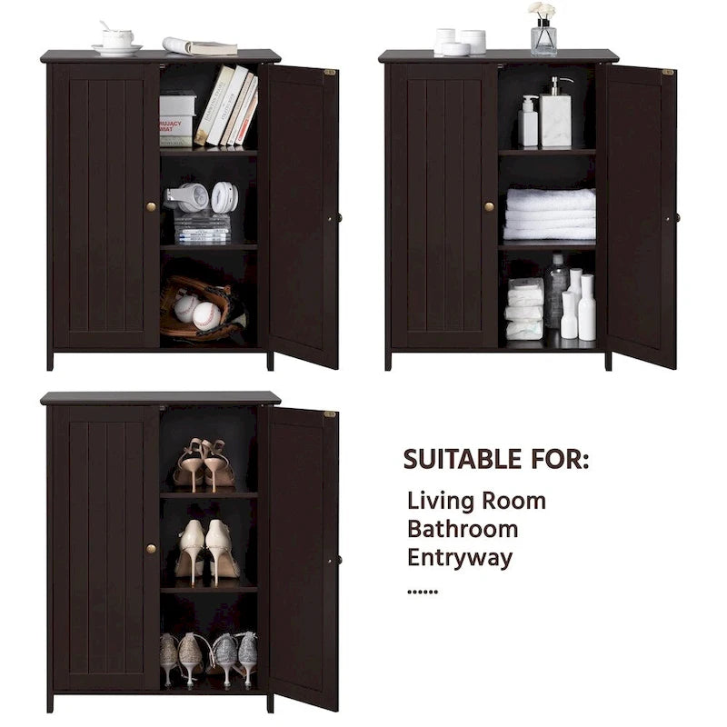 Floor Cabinet with 2 Doors and 2 Adjustable Shelves
