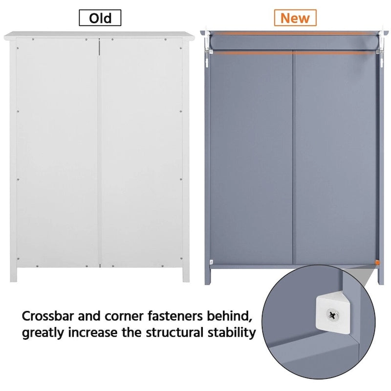 Floor Cabinet with 2 Doors and 2 Adjustable Shelves