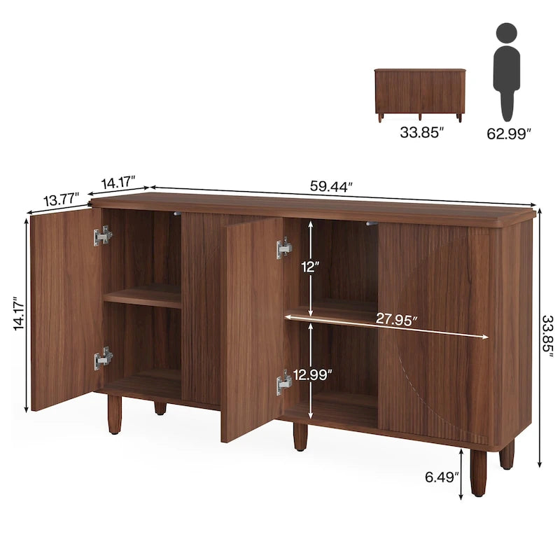 Modern Storage Cabinet Sideboard Buffet for Dining Room