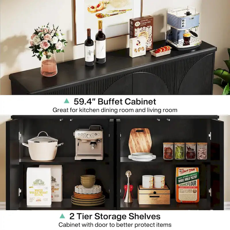 Modern Storage Cabinet Sideboard Buffet for Dining Room
