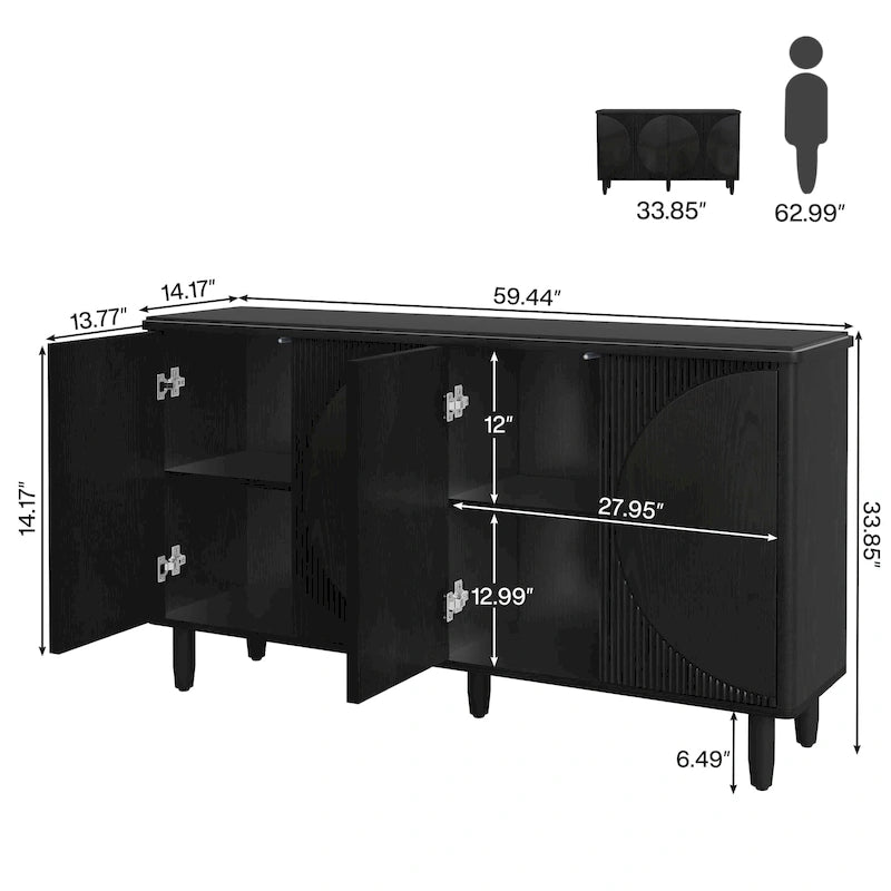 Modern Storage Cabinet Sideboard Buffet for Dining Room