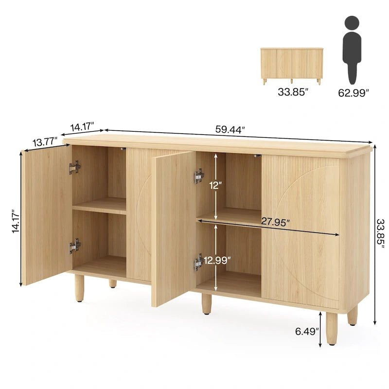 Modern Storage Cabinet Sideboard Buffet for Dining Room