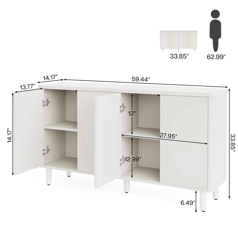 Modern Storage Cabinet Sideboard Buffet for Dining Room